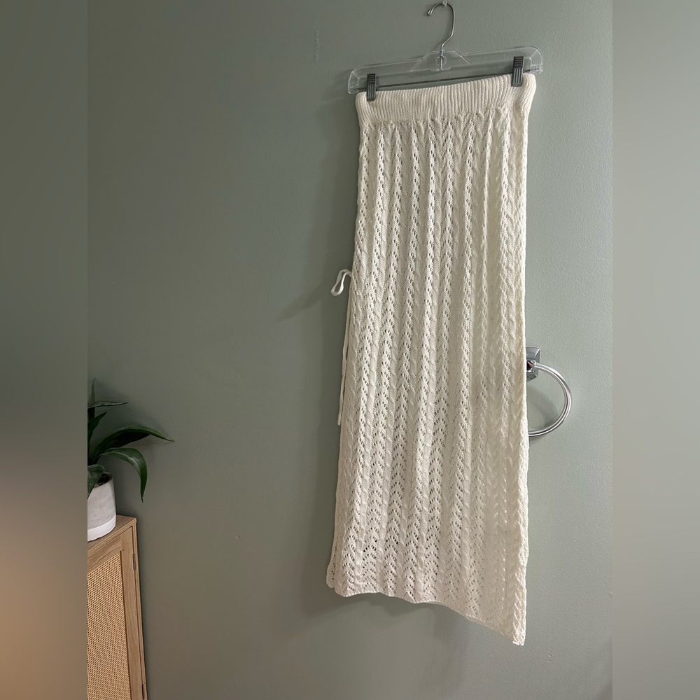 12th tribe knit crochet skirt beach coverup s/m - Picture 2 of 7